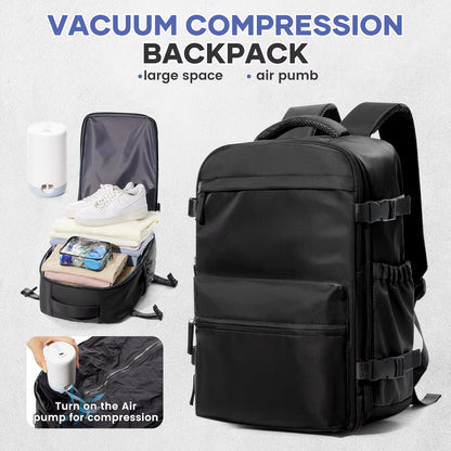 Vacuum Backpack Travel Bag for Men Large Capacity Airback Backpack Business Laptop Backpack Women Expandable Backpack School Bag